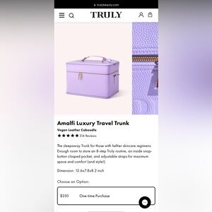 TRULY BEAUTY Amalfi Luxury Travel Trunk NEW